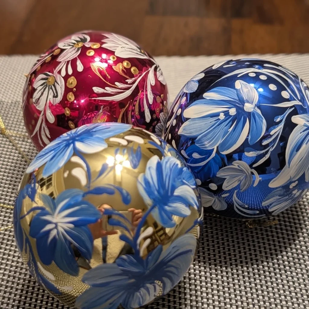Jewel Tone Ornaments by Larysa